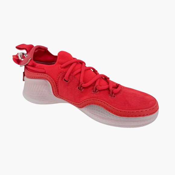 Christian Louboutin Arpoador Red Sock Sneakers Size 39.5 US 9.5 Suede Drawstring - Picture 11 of 14